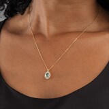 Mappin & Webb 18ct Yellow Gold Green Amethyst & 0.13cttw Diamond Pendant