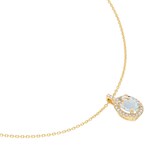 Mappin & Webb 18ct Yellow Gold Green Amethyst & 0.13cttw Diamond Pendant