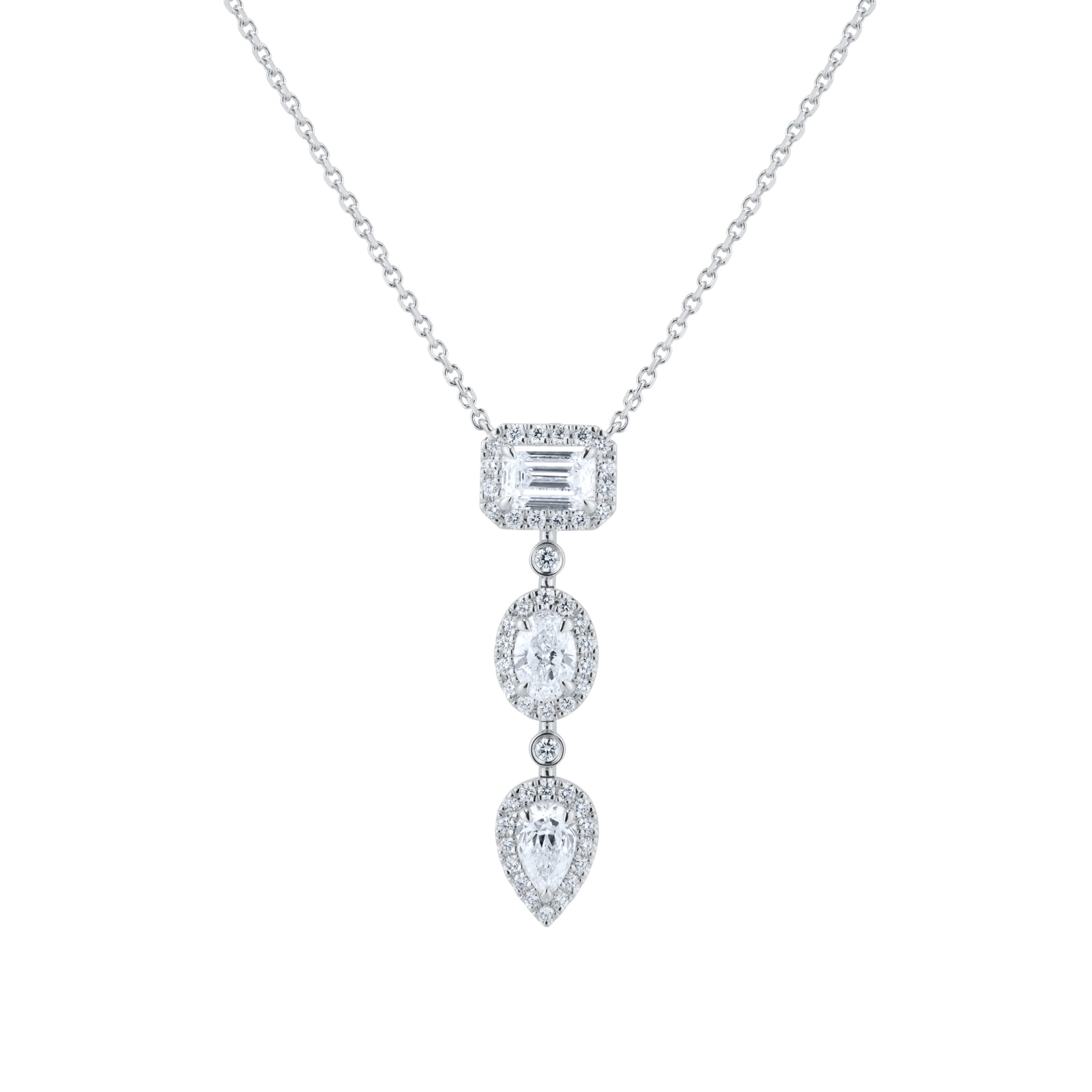 Mappin & Webb Amelia 18ct White Gold 2.40cttw Diamond Pendant