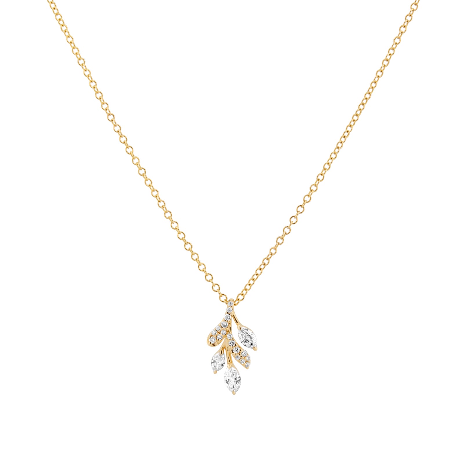 Mappin & Webb Vinea 18ct Yellow Gold 0.40cttw Diamond Pendant