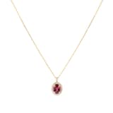 Mappin 
Webb Amelia 18ct Yellow Gold Pink Tourmaline 
0.13cttw Diamond Pendant
