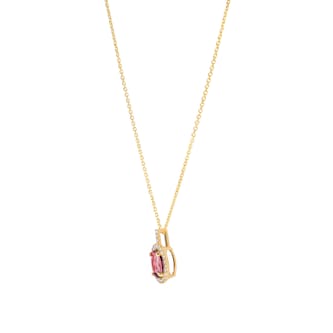 Mappin 
Webb Amelia 18ct Yellow Gold Pink Tourmaline 
0.13cttw Diamond Pendant