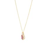 Mappin 
Webb Amelia 18ct Yellow Gold Pink Tourmaline 
0.13cttw Diamond Pendant