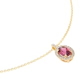 Mappin 
Webb Amelia 18ct Yellow Gold Pink Tourmaline 
0.13cttw Diamond Pendant
