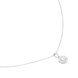 Goldsmiths 9ct White Gold 0.30cttw Brilliant Cut Diamond Halo Pendant