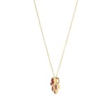 Goldsmiths 18ct Yellow Gold Ruby Garnet and Pink Tourmaline Bezel Set Pendant