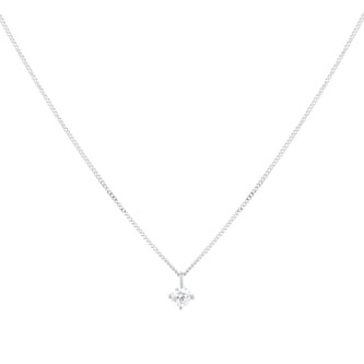 Goldsmiths 9ct White Gold 0.20cttw Brilliant Cut Diamond Solitaire Pendant Goldsmiths 9ct White Gold 0.20cttw Brilliant Cut Diamond Solitaire Pendant