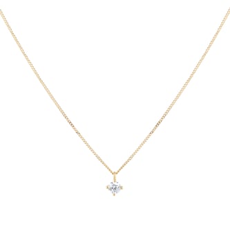 Goldsmiths 9ct Yellow Gold 0.20cttw Brilliant Cut Diamond Solitaire Pendant Goldsmiths 9ct Yellow Gold 0.20cttw Brilliant Cut Diamond Solitaire Pendant