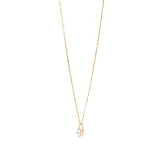 Goldsmiths 9ct Yellow Gold 0.20cttw Brilliant Cut Diamond Solitaire Pendant Goldsmiths 9ct Yellow Gold 0.20cttw Brilliant Cut Diamond Solitaire Pendant