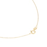 Goldsmiths 9ct Yellow Gold Cushion Cut Blue Topaz and Diamond Pendant