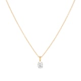 Mappin & Webb 18ct Yellow Gold 0.70cttw GIA Oval Cut Diamond Pendant