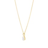 Mappin & Webb 18ct Yellow Gold 0.70cttw GIA Oval Cut Diamond Pendant
