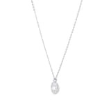 Goldsmiths 9ct White Gold 0.10cttw Diamond Halo Pendant