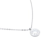 Goldsmiths 9ct White Gold 0.10cttw Diamond Halo Pendant