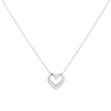 Goldsmiths 9ct White Gold Diamond Heart Pendant