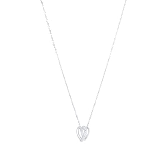 Goldsmiths 9ct White Gold Diamond Heart Pendant