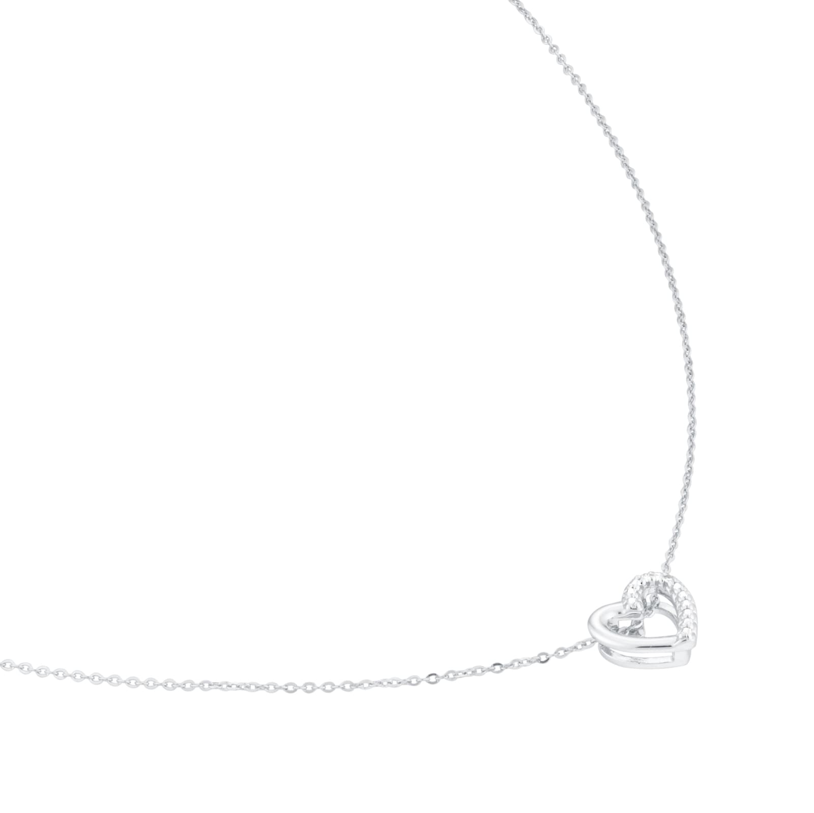 Goldsmiths 9ct White Gold Diamond Heart Pendant