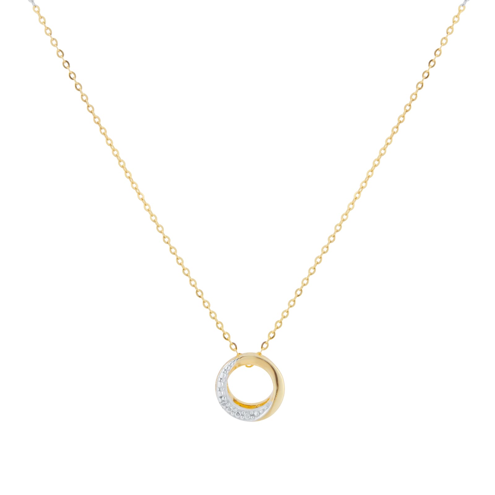 Best Luxury 
9ct Yellow Gold Diamond Circle Pendant