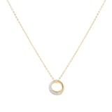 Goldsmiths 9ct Yellow Gold Diamond Circle Pendant