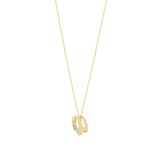 Goldsmiths 9ct Yellow Gold Diamond Circle Pendant
