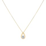 Goldsmiths 9ct Yellow Gold 0.25cttw Diamond Tear Drop Pendant