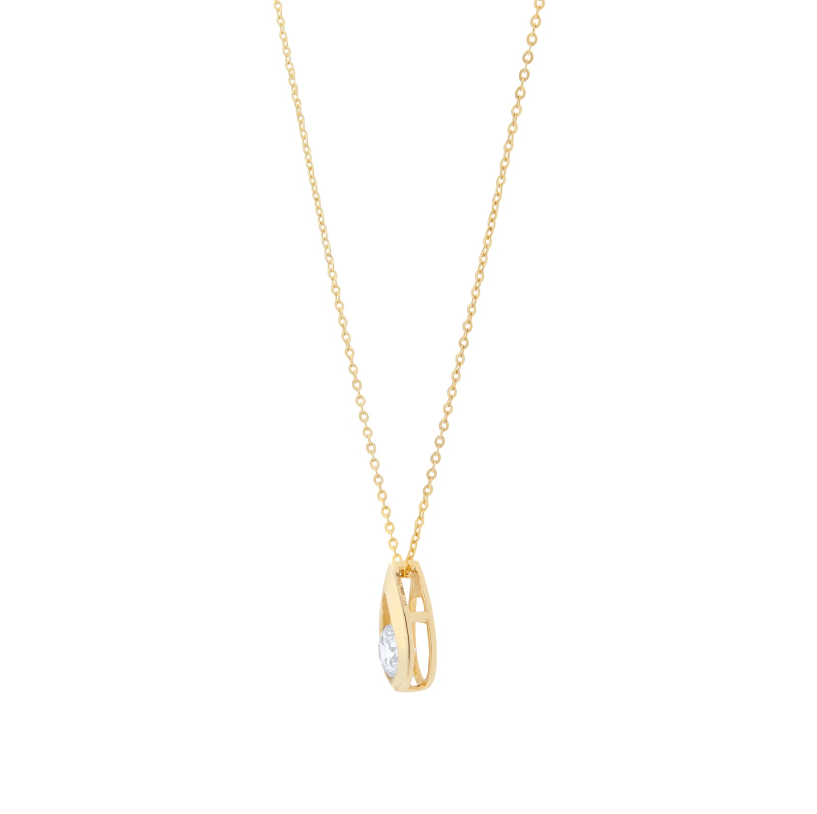 Goldsmiths 9ct Yellow Gold 0.25cttw Diamond Tear Drop Pendant Goldsmiths 9ct Yellow Gold 0.25cttw Diamond Tear Drop Pendant