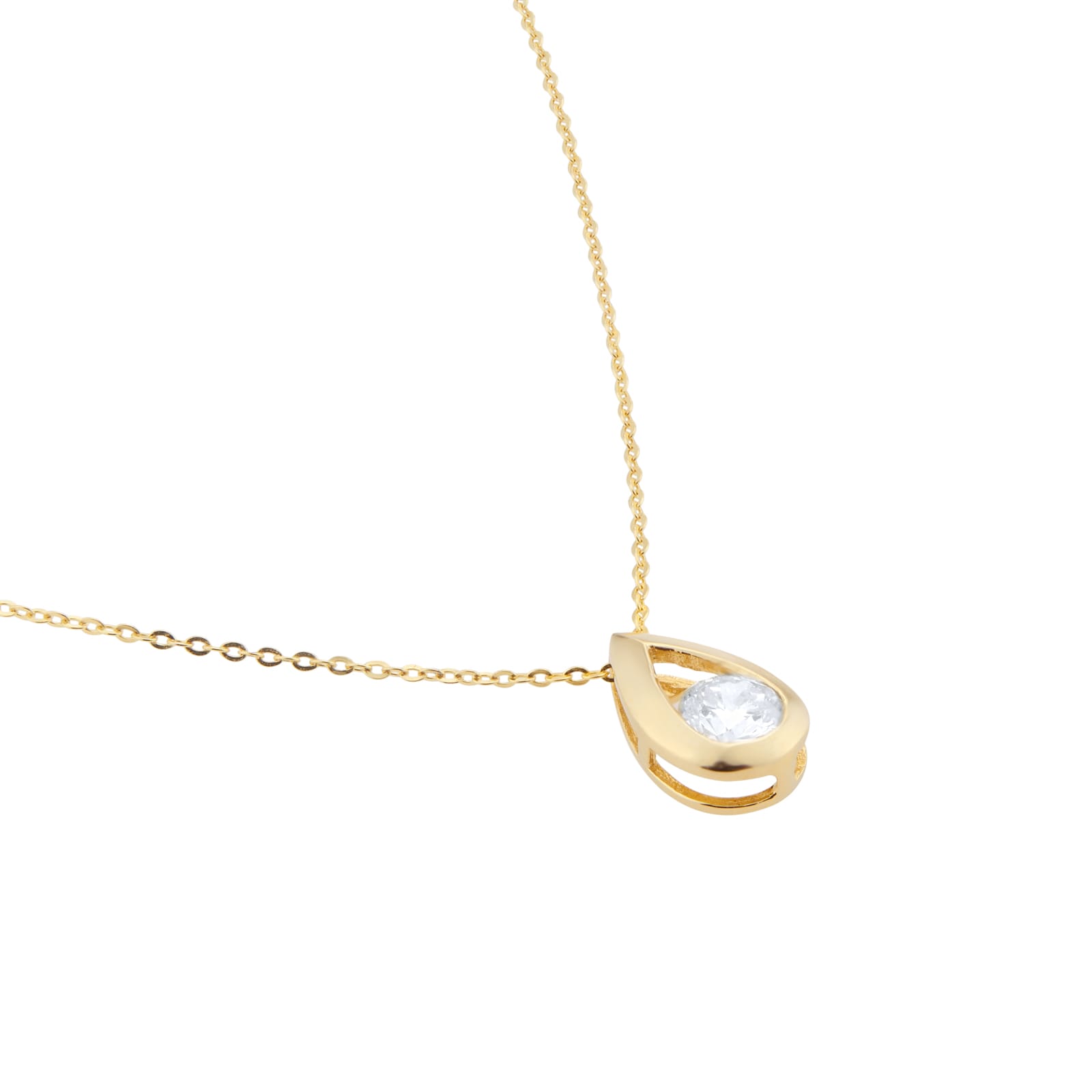 Goldsmiths 9ct Yellow Gold 0.25cttw Diamond Tear Drop Pendant Goldsmiths 9ct Yellow Gold 0.25cttw Diamond Tear Drop Pendant