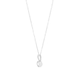 Goldsmiths 9ct White Gold 0.11cttw Bezel Set Diamond Pendant