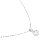 Goldsmiths 9ct White Gold 0.11cttw Bezel Set Diamond Pendant