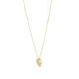 Goldsmiths 9ct Yellow Gold 0.10cttw Diamond Floral Motif Necklace