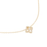 Goldsmiths 9ct Yellow Gold 0.10cttw Diamond Floral Motif Necklace