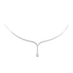 12143818 - 18ct White Gold 0.77cttw Diamond Bezel Set Drop Pendant