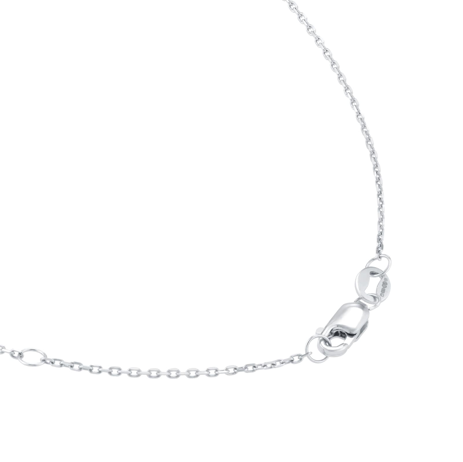 Mappin & Webb 18ct White Gold 0.34cttw Diamond & 0.46cttw Oval Cut Emerald Pendant