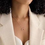 Goldsmiths 9ct Yellow Gold 0.10cttw Diamond Heart Pendant