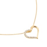 Goldsmiths 9ct Yellow Gold 0.10cttw Diamond Heart Pendant