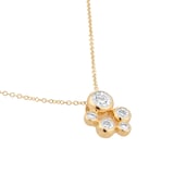 Goldsmiths 9ct Yellow Gold 0.18cttw Diamond Illusion Bezel Pendant