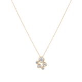 Goldsmiths 9ct Yellow Gold 0.18cttw Diamond Illusion Bezel Pendant