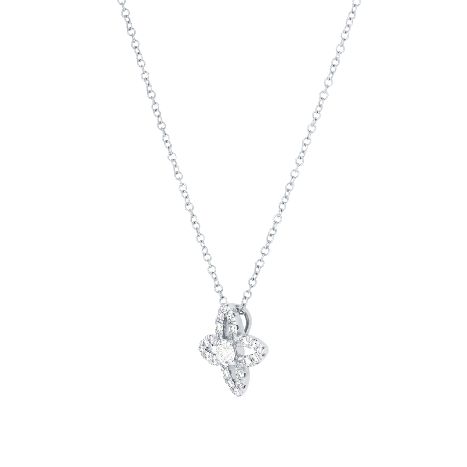 Mappin & Webb Floriana 18ct White Gold 0.47cttw Diamond Pendant Mappin & Webb Floriana 18ct White Gold 0.47cttw Diamond Pendant