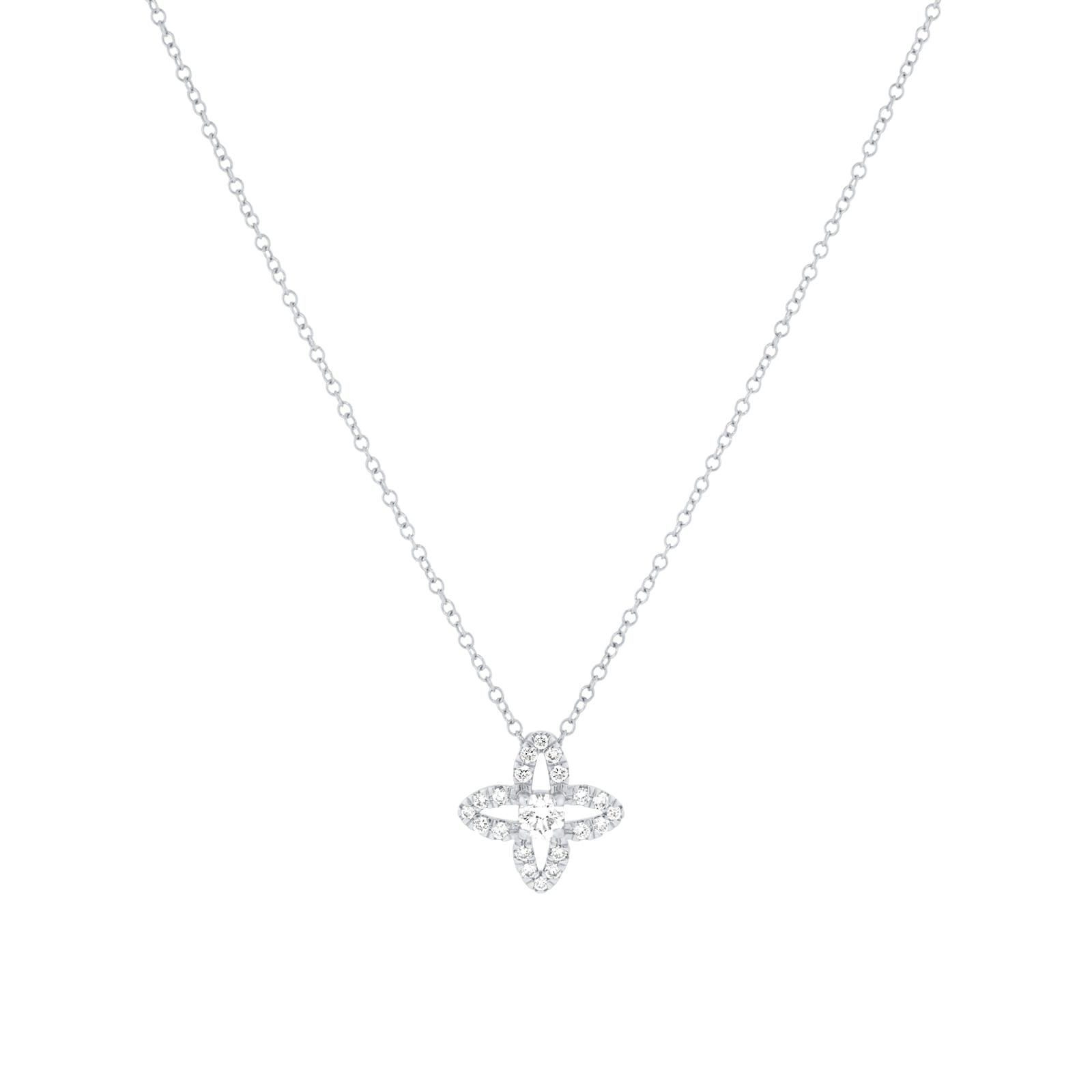 Mappin & Webb Floriana 18ct White Gold 0.47cttw Diamond Pendant Mappin & Webb Floriana 18ct White Gold 0.47cttw Diamond Pendant