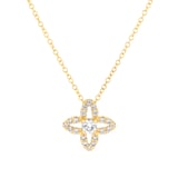 Mappin & Webb 18ct Yellow Gold 0.47cttw Diamond Floral Pendant