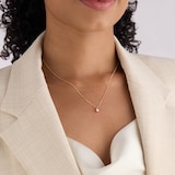 Goldsmiths 9ct Yellow Gold 0.15cttw Brilliant Cut Diamond Solitaire Pendant