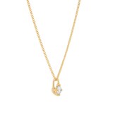 Goldsmiths 9ct Yellow Gold 0.15cttw Brilliant Cut Diamond Solitaire Pendant