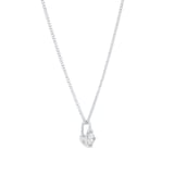 Goldsmiths 9ct White Gold  0.15cttw Brilliant Cut Diamond Solitaire Pendant