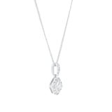 Goldsmiths 9ct White Gold  0.25cttw Princess Cut Diamond Halo Pendant