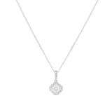 Goldsmiths 9ct White Gold  0.25cttw Princess Cut Diamond Halo Pendant