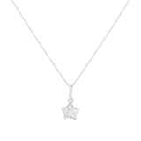 Goldsmiths 9ct White Gold Diamond Star Pendant