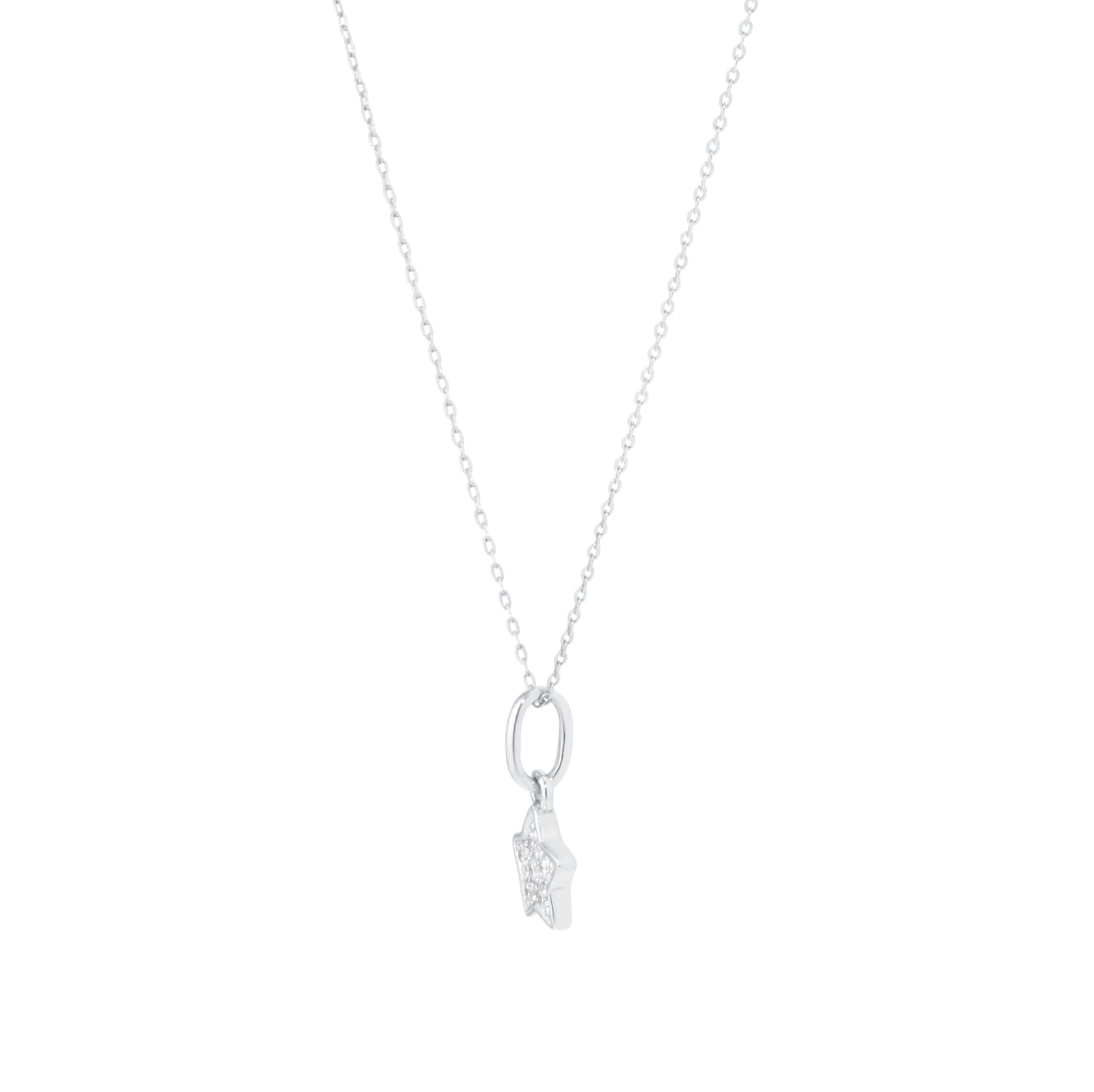 Goldsmiths 9ct White Gold Diamond Star Pendant Goldsmiths 9ct White Gold Diamond Star Pendant