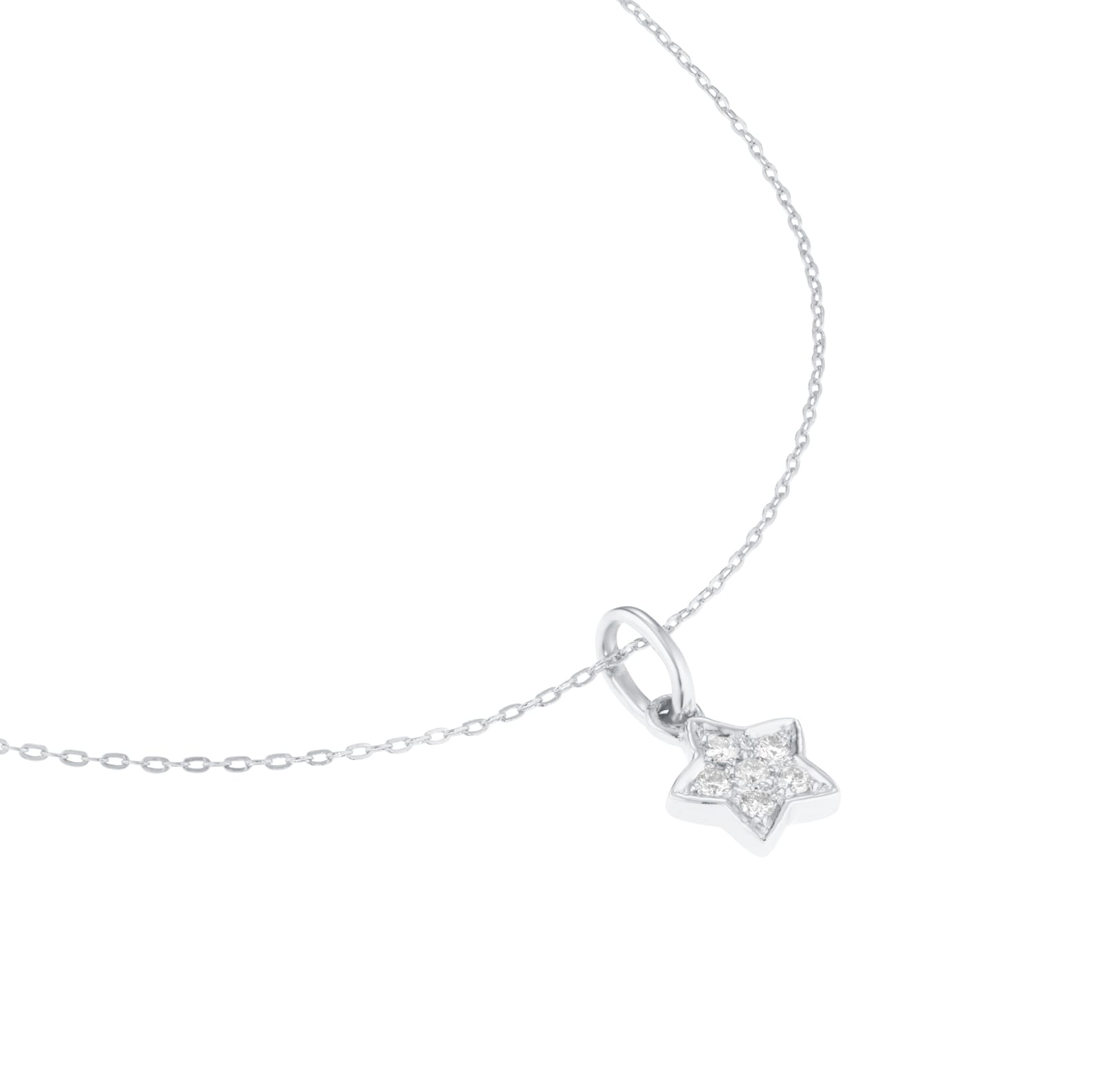 Goldsmiths 9ct White Gold Diamond Star Pendant Goldsmiths 9ct White Gold Diamond Star Pendant