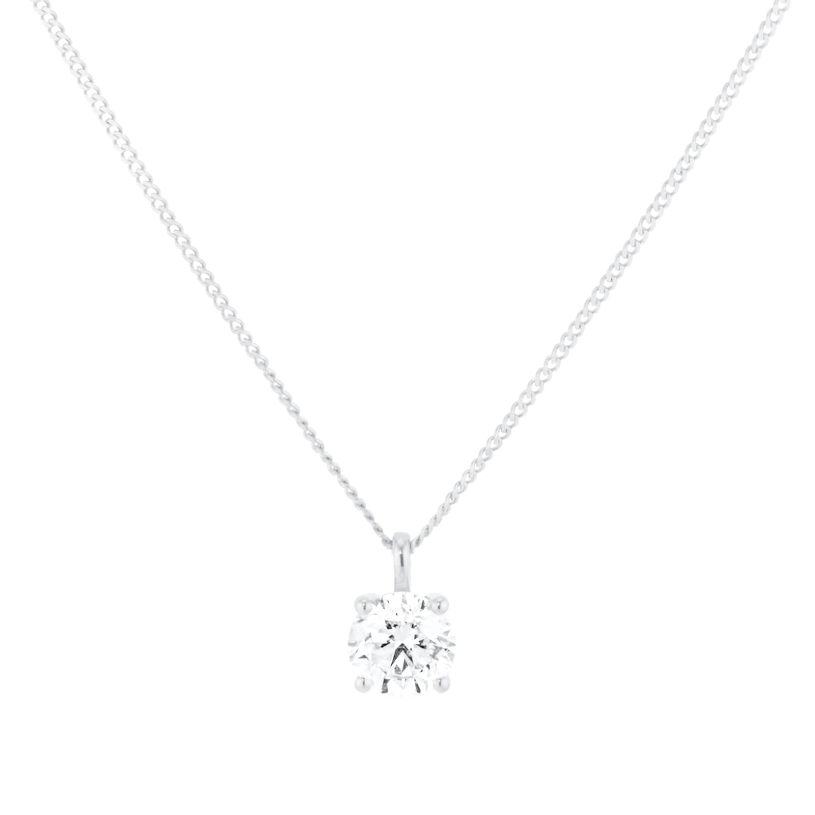 Mappin & Webb Platinum 0.50cttw Round Brilliant Cut Diamond Pendant
