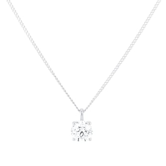 Mappin & Webb Platinum 0.50cttw Round Brilliant Cut Diamond Pendant
